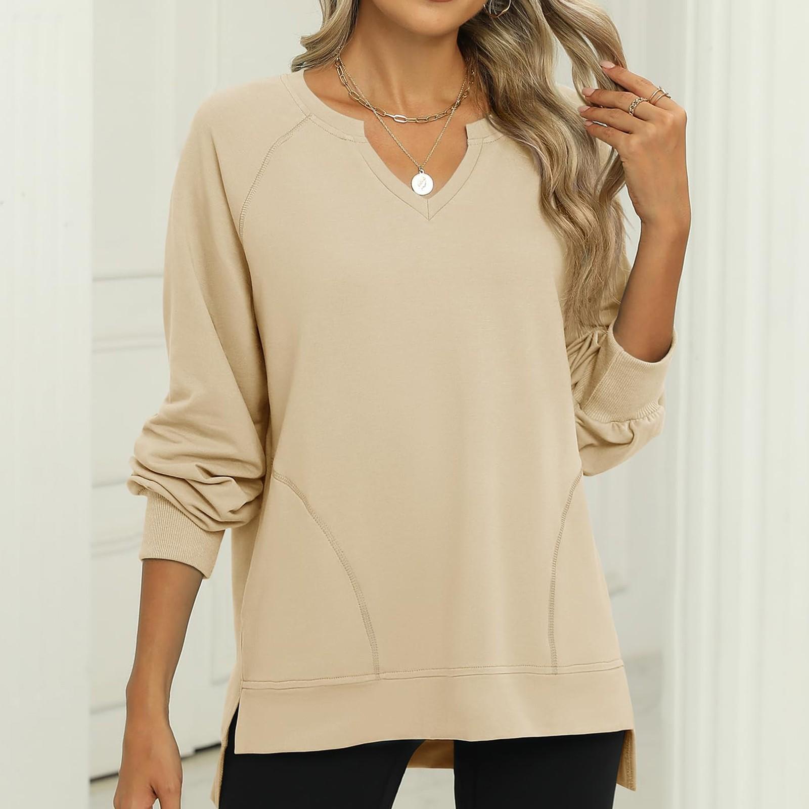 

Женская однотонная свободная толстовка с капюшоном и длинным рукавом, с коротким открытым животом M бежевый