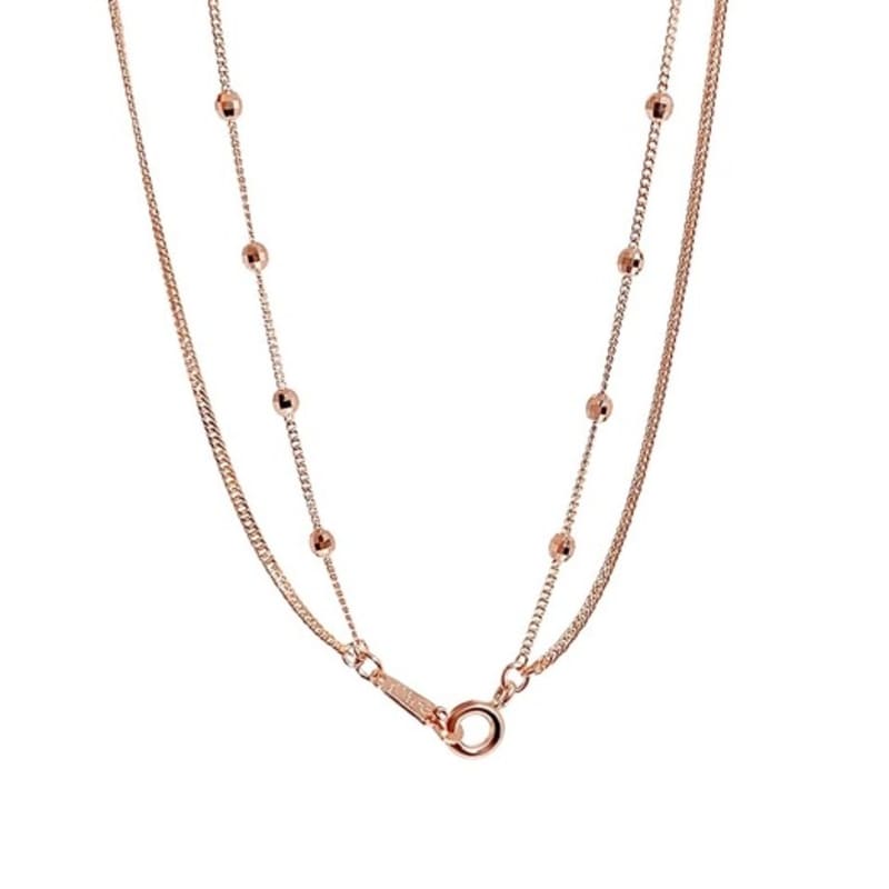 MAYBETOI 14k Marsha Cut Kugel Schicht-Halskette