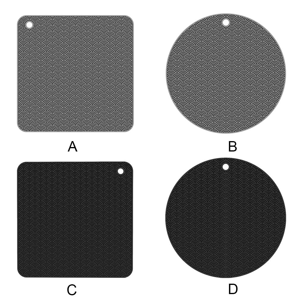 Insulation Placemat Silicone Table Mat Cushion Non-slip Heat-resistant Pot Dish Pad