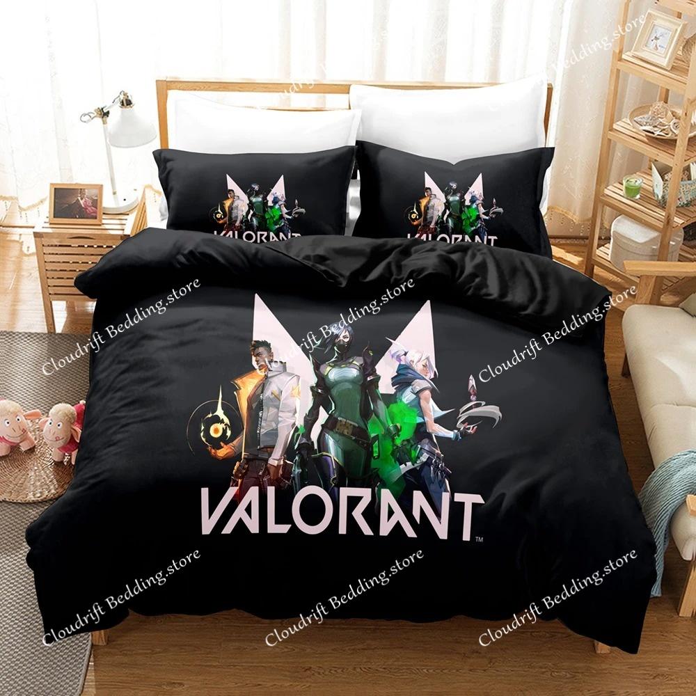 Nuovi Set Biancheria da Letto per Gioco VALORANT Set Copripiumino Con Federa Letto Singolo Matrimoniale Queen King Biancheria da Letto Tessuti per la Casa