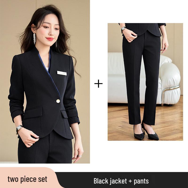 Costum profesional de damă pentru recepție și activități de club: Uniformă elegantă de toamnă/primăvară