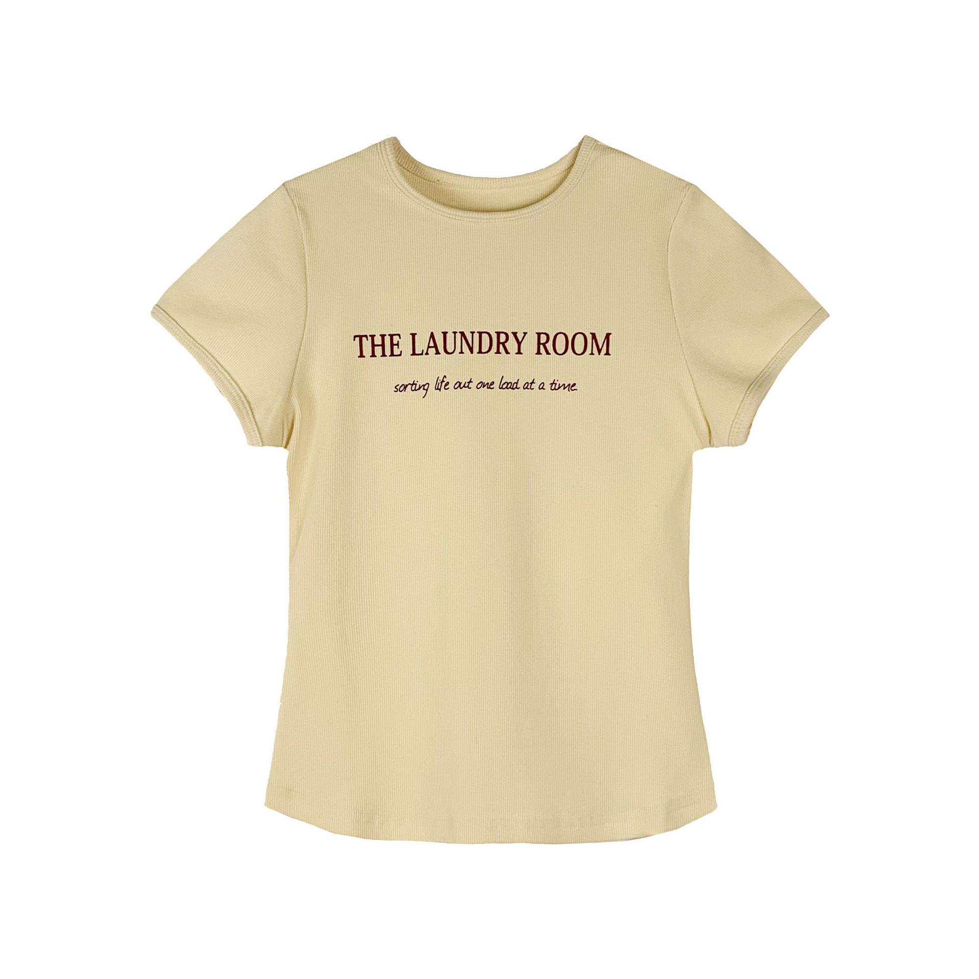 

MOXI Women s Slimming Korean Style Short Sleeve T-shirt - 2025 Spring Collection One Size абрикосовый