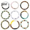 Casual Style Bracelet Artificial Crystal Beaded Good Luck 8mm Stone