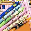 6Pcs Kawaii Gel Pen Labubu Monster Cartoon Neutral Pen Quick Drying Pen Student Examination School Office Supplies Stationery
