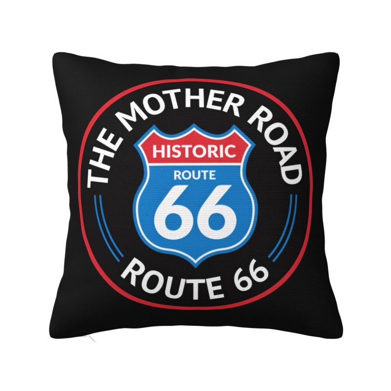 Born To Ride Route Throw Pillow Case cm for Living Room Americas Highway Cushion Cover Soft Polyester Pillowcase