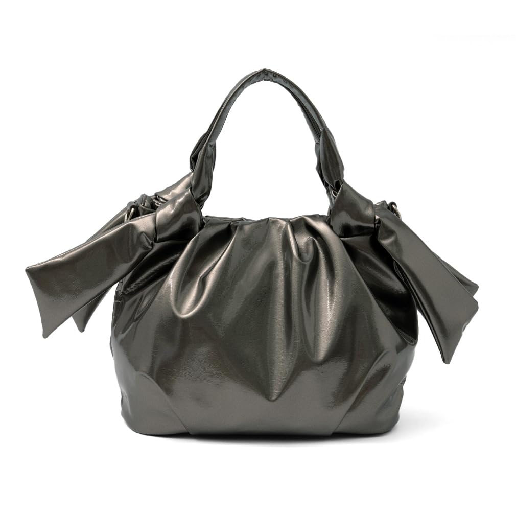 Женская эмалированная сумка-тоут VITAFELICE с ручками-лентами (ubb-sp-0506) (металлический)