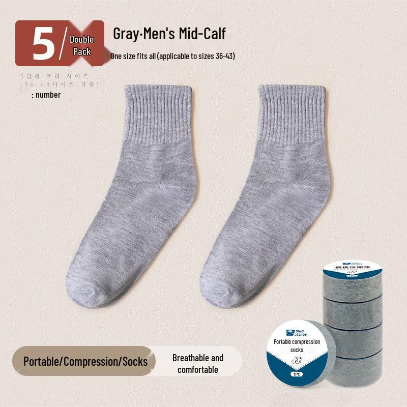 Unisex Disposable Travel Compression Socks - Sweat-Absorbing, Thin, and Portable, Ideal for Outdoor Activities and Business Trips.