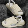 Fashion Fashion Summer Slippers Men Shock-absorbing Thick Bottom Slippers Platform Bathroom Slides Outdoor Non-Slip Casual Beach Sandals