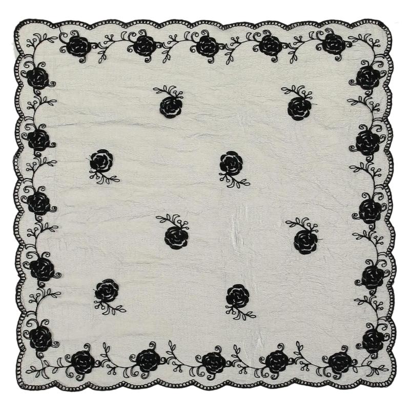 Elegant Women's Flower Embroidery Head Scarf Soft Multi Functional As Headscarf Or Decorative Accessory For Any Occasion