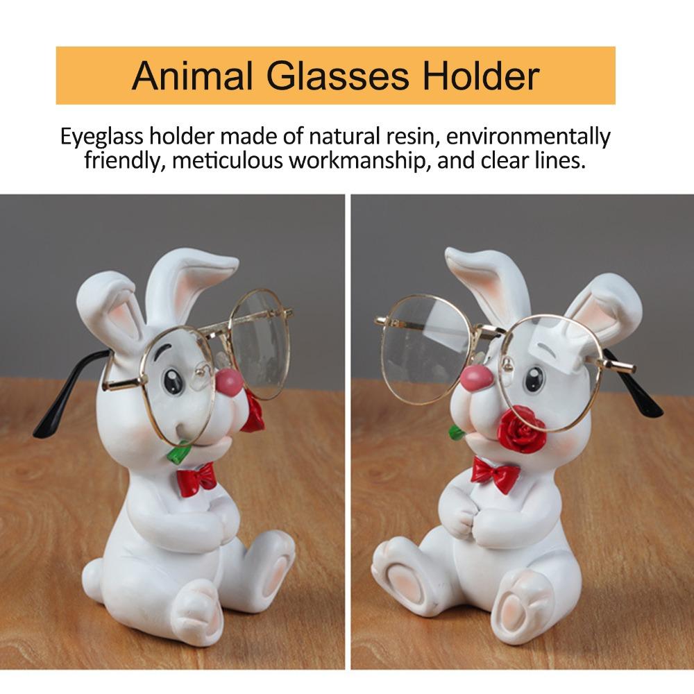 White Eyeglass Holder 16*10cm Sunglass Holder Creative Animal Decorative Holder Home Decoration