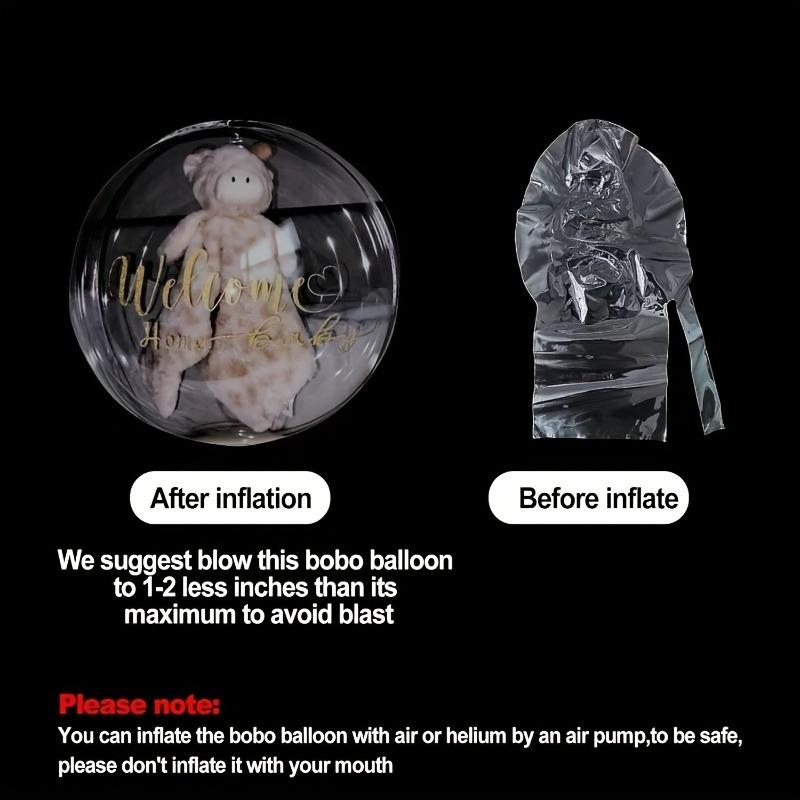 6pcs 30-Inch Transparent Bobo Balloons Fillable Clear Bubble Balloon for Wedding Birthday Party Decoration Air Helium Ballon