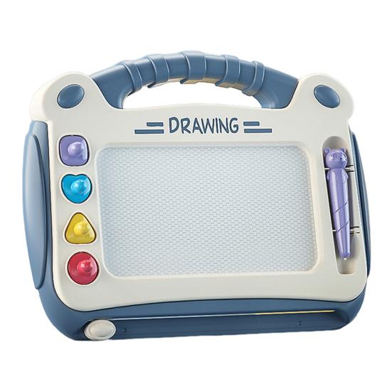 

Yousheng Magnetic Graffiti Board with 4 Different Pattern Stamps Erase Drawings Easily Anti-Lost Pen Kids Art Board Educational Toy синий