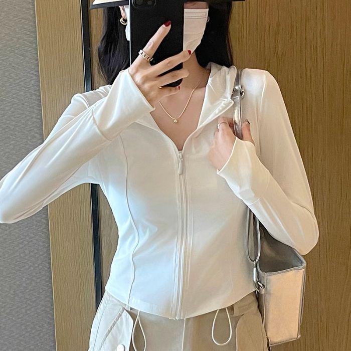 2025 Damen Sommer Leichte UV-Schutz Radjacke mit Kapuze