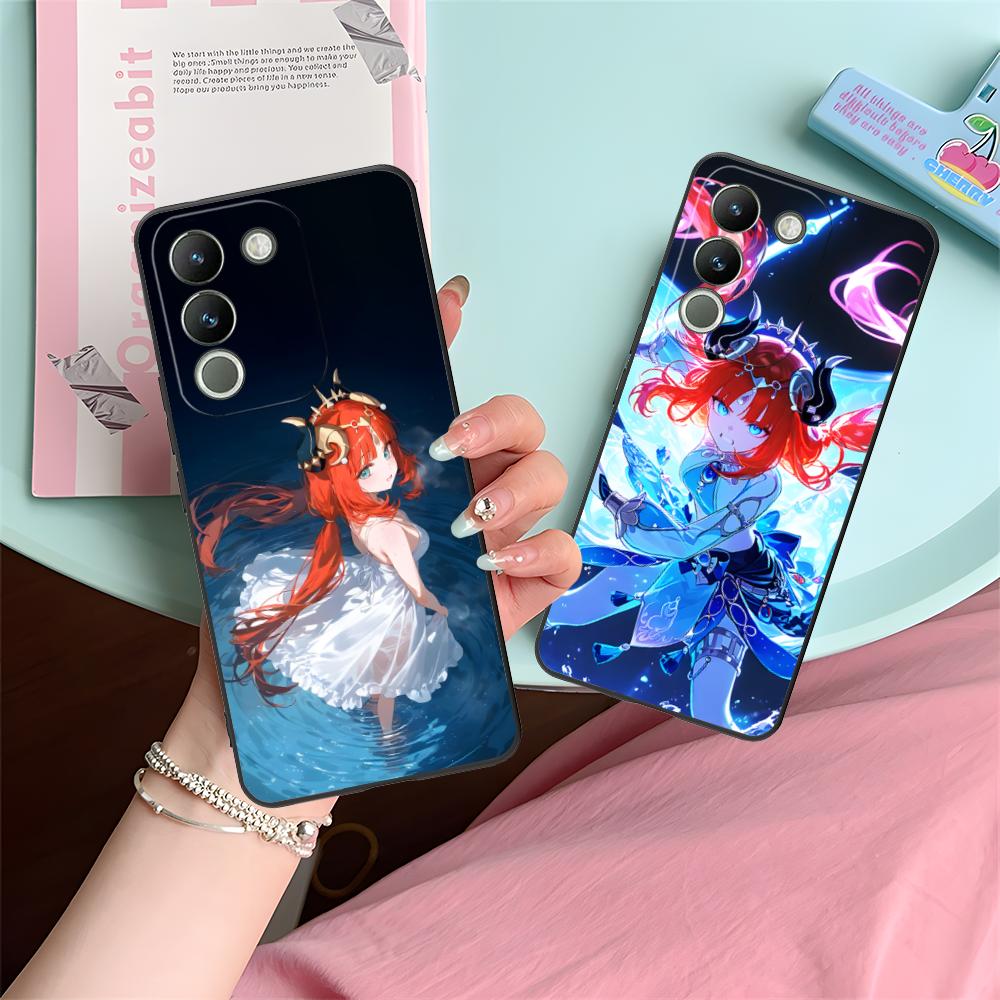 Game GI Nilou Matte TPU Mobile Phone Case for VIVO V60 V50 V40 V30 V29 V27 V25 V23 Pro Lite 5G Colorful Printing Cover
