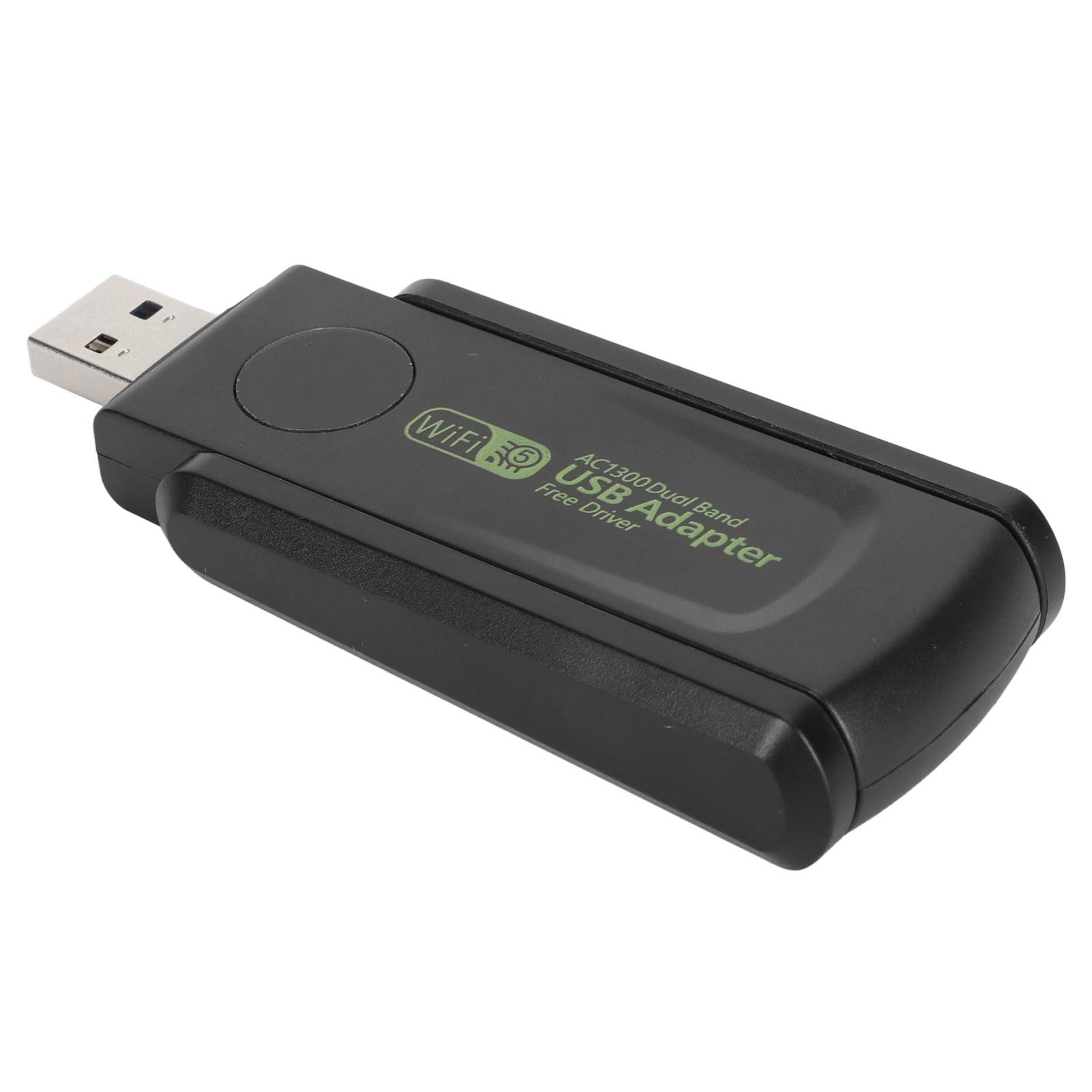 

Адаптер бездротової мережевої карти 1300 Мбіт/с 2.4G 5G дводіапазонна антена з високим коефіцієнтом посилення USB3.0 WiFi адаптер для