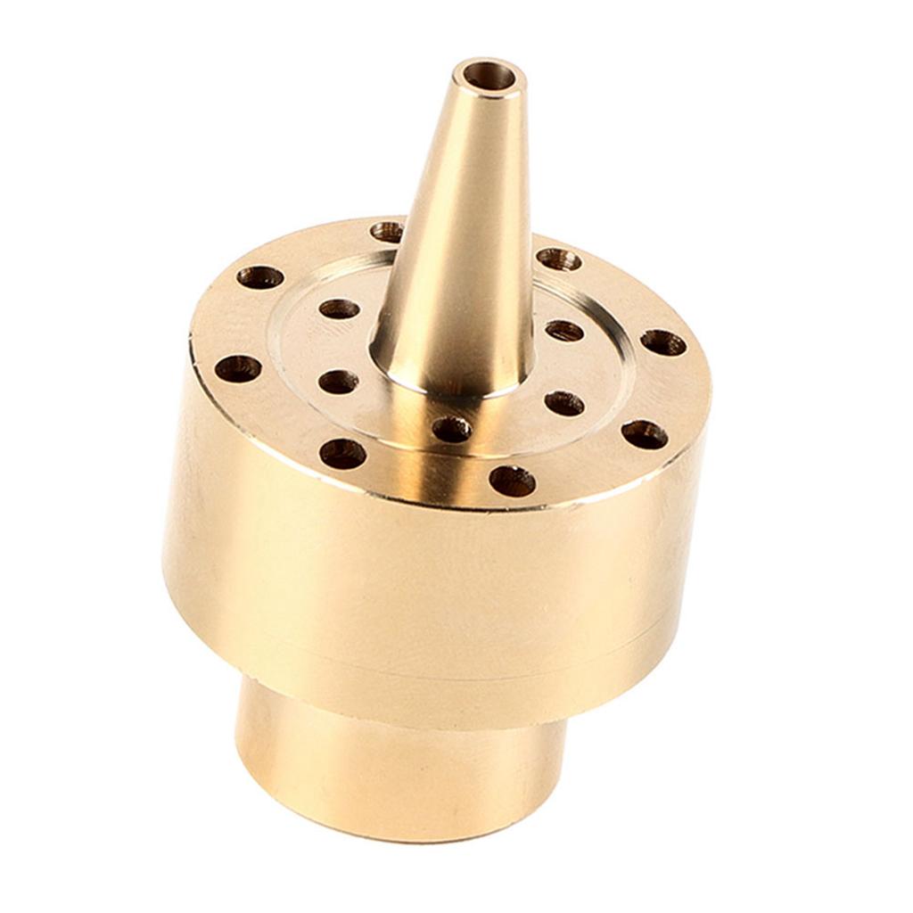1 4    1 2    3 4  Brass Column Garden Pond Fountain Water Nozzle Sprinkler Spray Head Gold
