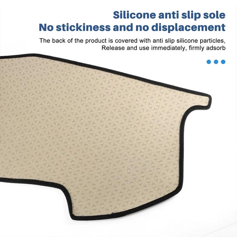 Oberes Flanell-Armaturenbrett-Abdeckpolster Für Ford Mustang 2024 2025 Rücksitz-Sonnenschutz-Schutz Anti-UV-Armaturenbrettmatte Rutschfestes Zubehör