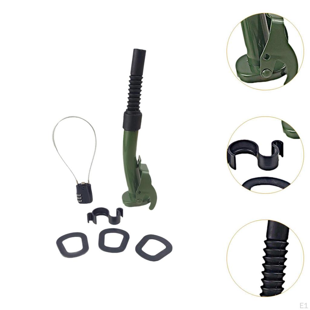 Metal Fuel Can Spout Oil Pourer, Sturdy, Long Nose Leakproof Easy Pouring Flexible