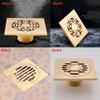 Anti-odor Square Shower Drain Brass Bathroom Drainage Universal Floor Hair Catcher  Toilets