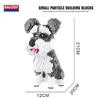 BALODY Blocks Dog Building Blocks Animal Mini Blocks Kids DIY Present Assembly Gift (Schnauzer)