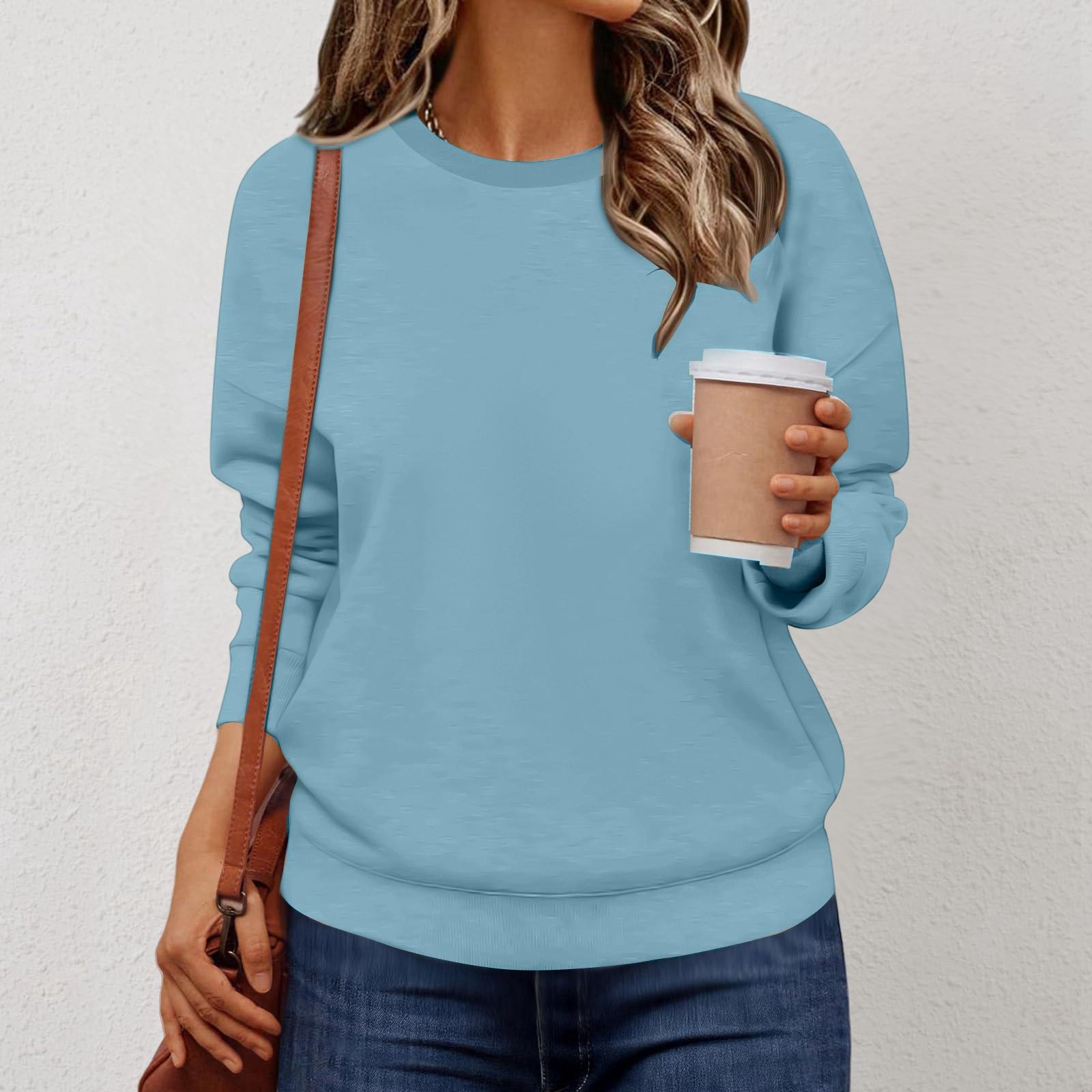 Women s -color Fashionable Long-sleeved Top Hoodie M