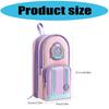 High Capacity Pencil Case With Multiple Sections Multifunctional Pencils Bag For Students Adult School Office Supplies
