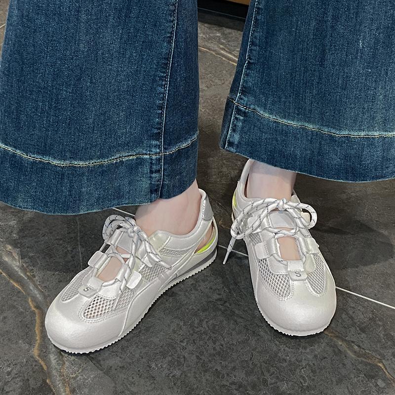 Fashion CRLAYDK Fashion Women Sneakers Hollow Out Summer Casual Tennis Platform Breathable Skate Shoes Mesh Walking Anti Slip Trainers