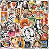 50/100pcs ONE PIECE Anime Stickers Cool Cartoon Decals Kid Toy DIY Stationery Suitcase Car Bike Waterproof Classic Manga Sticker