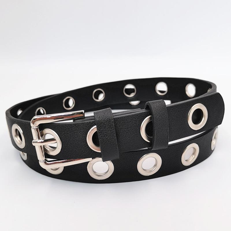 Punch-free Student Personality Atmospheric Eye Hardware Belt Women Jeans Decoration Pu Belt