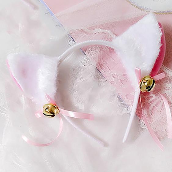 Cartoon-Katzen-Fuchsohren-Stirnband mit Glöckchenschleife für Anime-Cosplay-Party-Kostüme