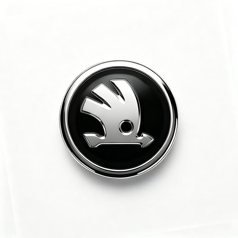 1Pcs 43mm Car Steering Wheel Emblem Sticker Skoda Logo Auto Interior Decal Badge For Skoda Octavia Superb Rapid Kamiq Karoq Kodiaq