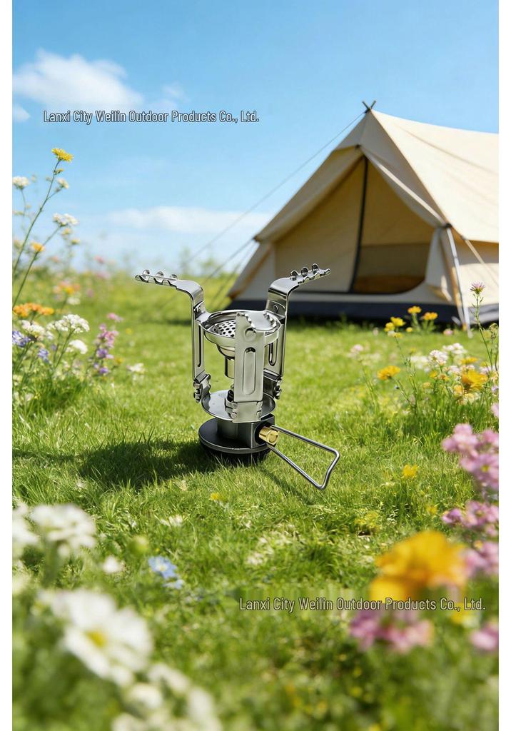 Portable Pocket Gas Stove: Integrated Mini Burner for Outdoor Picnics and Camping