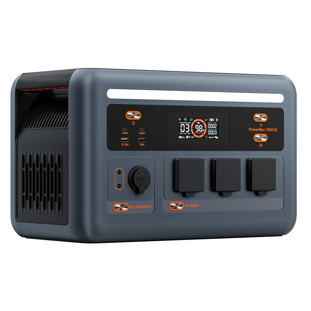 OSCAL PowerMax 1800SE 1800W Portable Power Station,1024Wh LiFePO4 Battery Solar Generator,10 Output Ports, 1.5 Hours Fast Charging