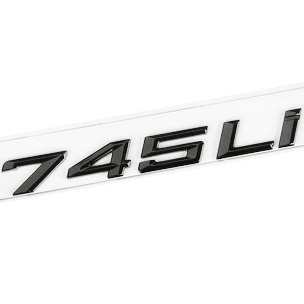 Black Shine Car Body Decorate Rear Trunk Emblem 3D Lettering Badge Accessories For BMW Series 7 760Li 750Li 745Li 740Li 730Li