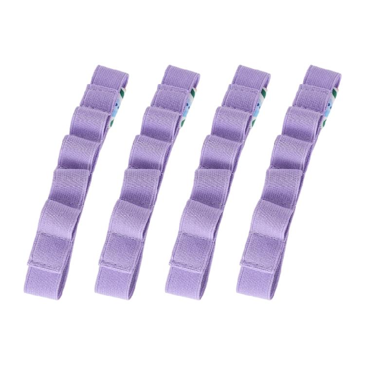 

4Pcs Adjustable Elastic Band Pen Fasteners Notebook Pen Organiser Elastic Bookmarks Built in Pen Clip For Book Planner фиолетовый
