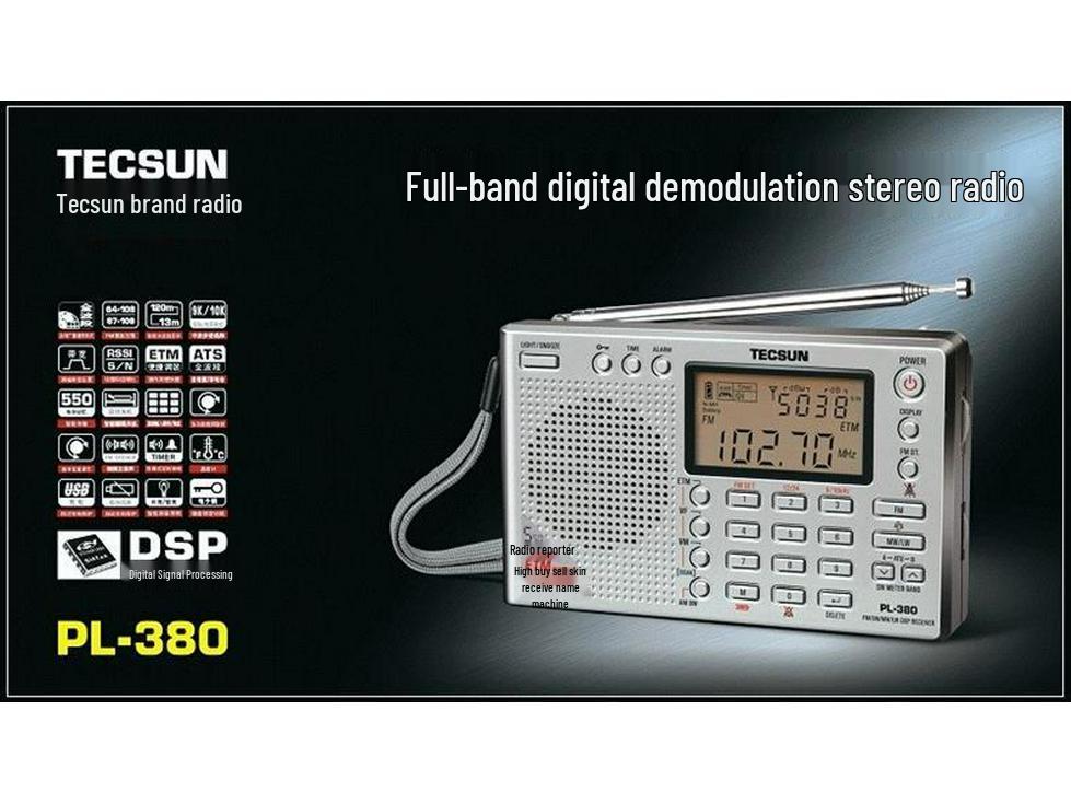 Tecsun PL-380 Full Band Digital Stereo Portable FM Radio