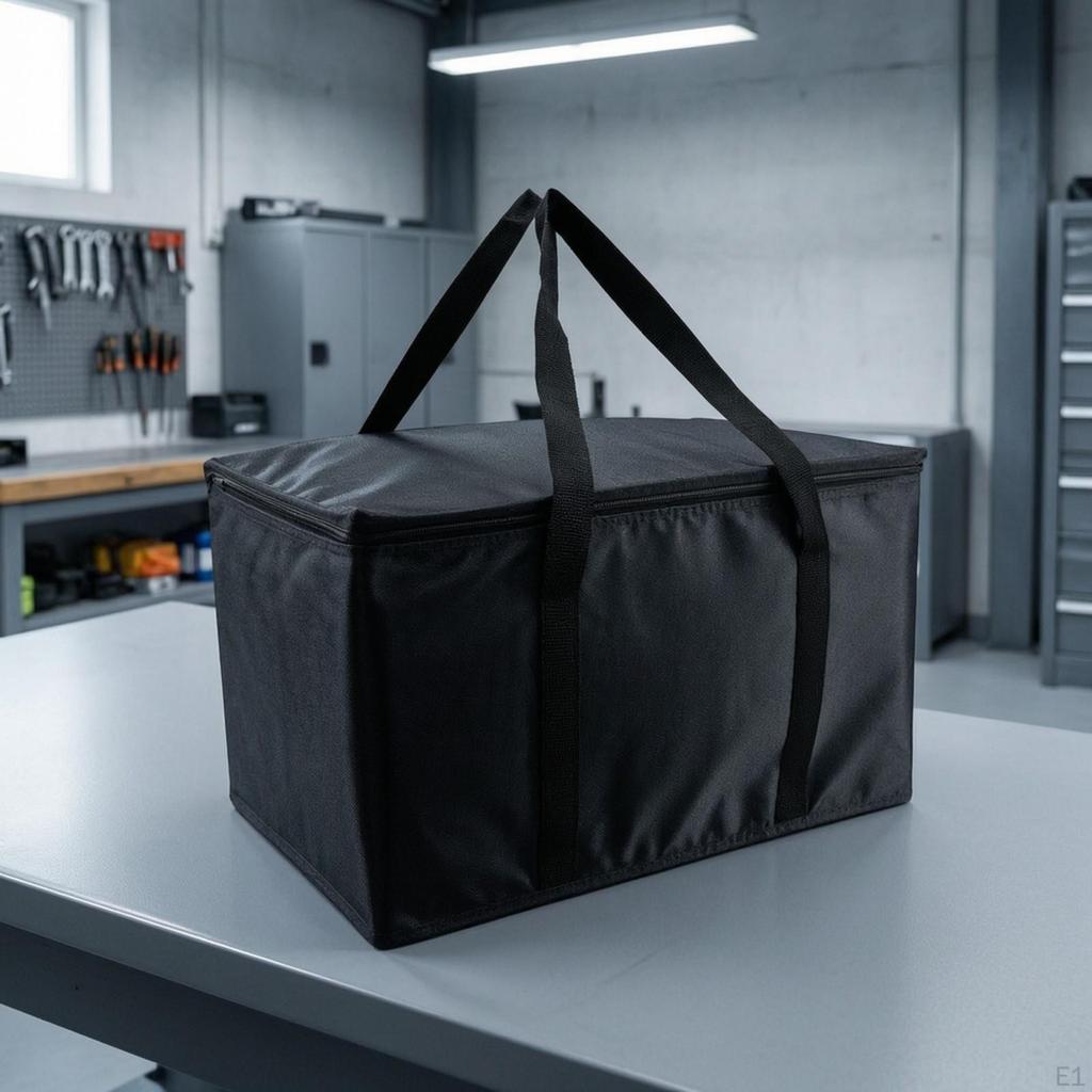 63L Insulated Cooler Bag Spacious Oxford Textile Zippered for Camping