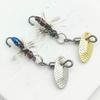 Double Hook Mosquito Lure Set: Rotating Watermelon Sequin Minnow and Whitebait Spinner.