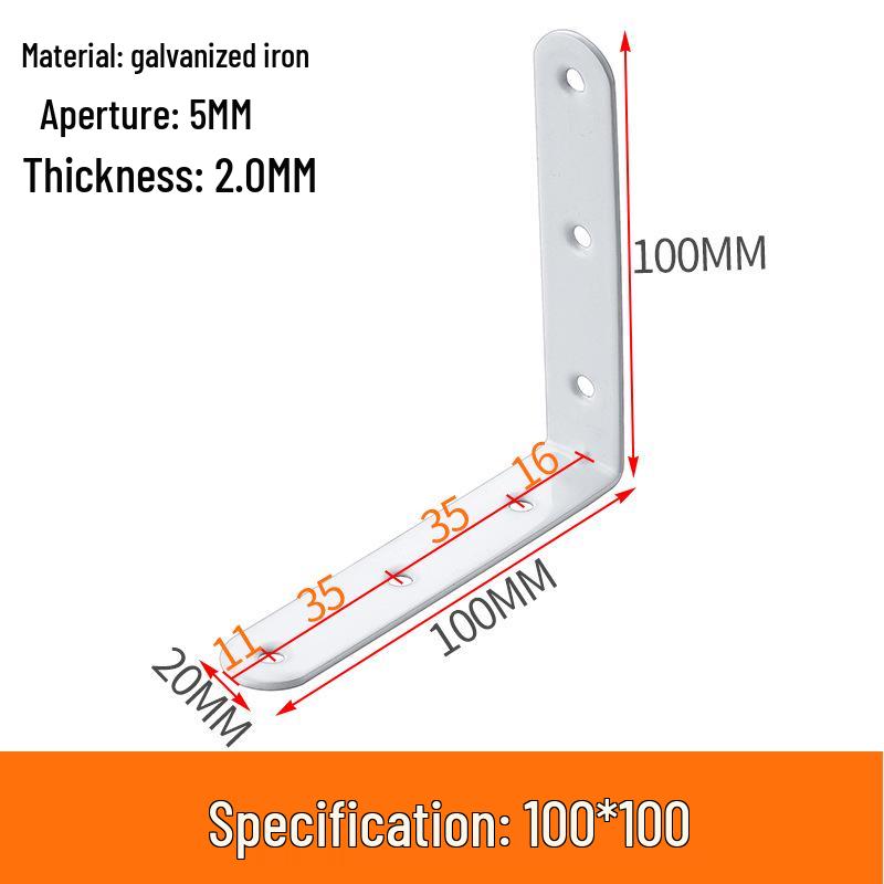 90° L-Shaped Angle Bracket for Table, Chair, Cabinet, and Shelf Support