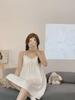 White Summer Nightdress with Chest Pad – Sweet, Pure Desire Style Imitation Cotton Pajamas for Women