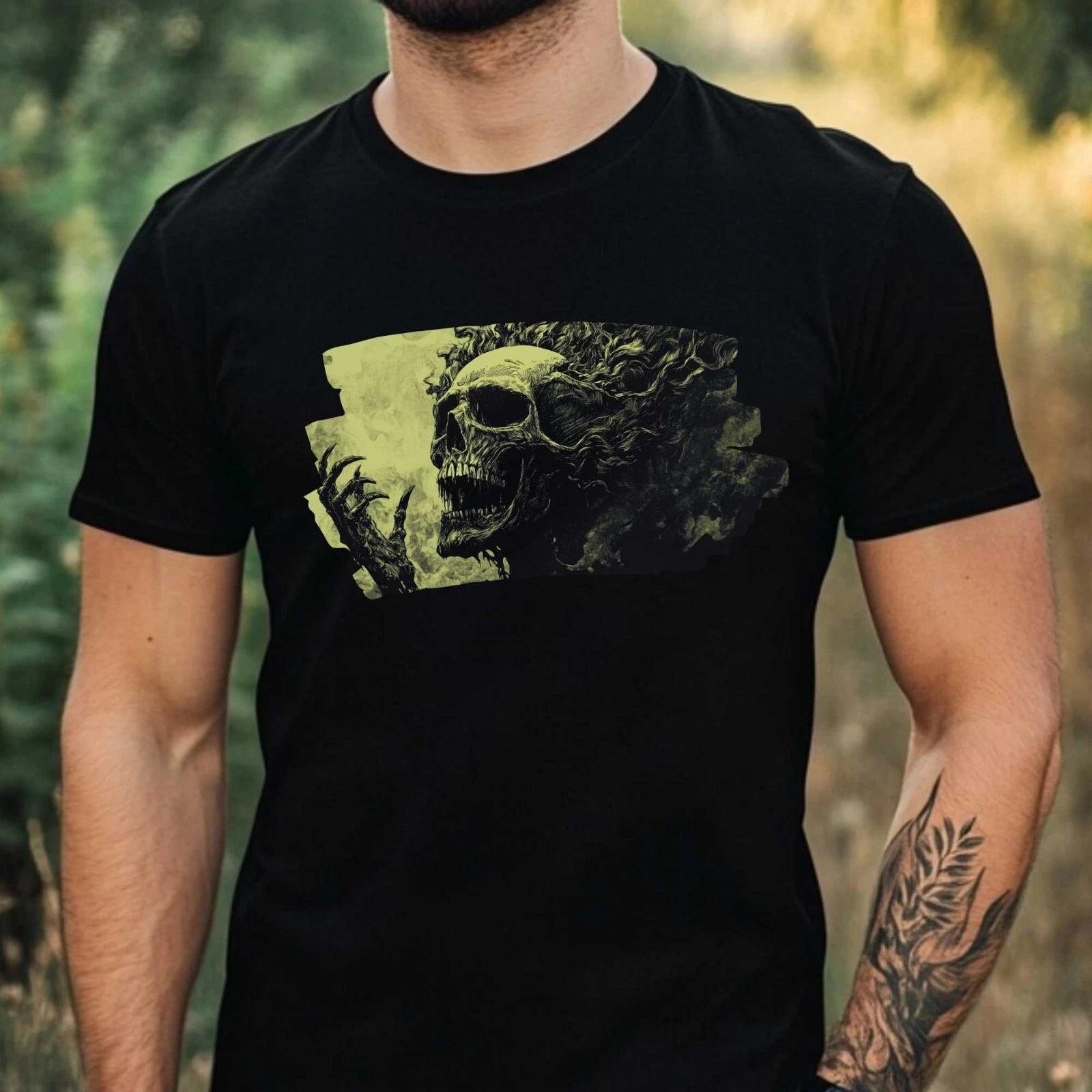 T-Shirt Herren Skelett Höllenkreatur Motiv Baumwolle Größe XS bis 5XL XS