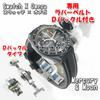 Swatch x Omega compatible rubber strap with D-buckle, double-line type (black/gray line)
