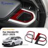Honda Fit 2021 2022 2023 2024 2025 LHD RHD Araç Saklama Kutusu Orta Konsol Yanı Kaplaması İçin Gerçek Yumuşak Karbon Fiber Çıkartma