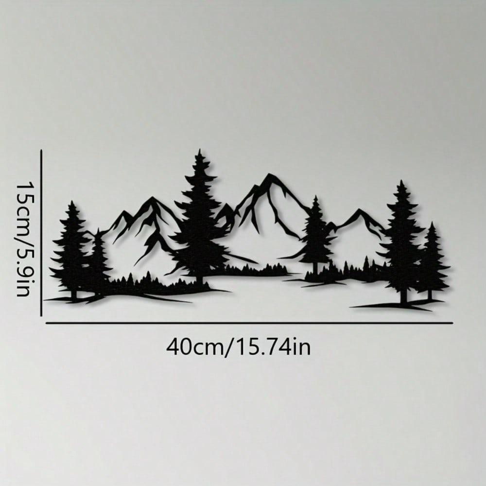 Rustic Metal Wall Art Forest Mountain Landscape Home Decor