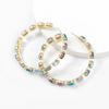 Fashion Simple Round Circle Hoop Earrings Color Diamond Earrings
