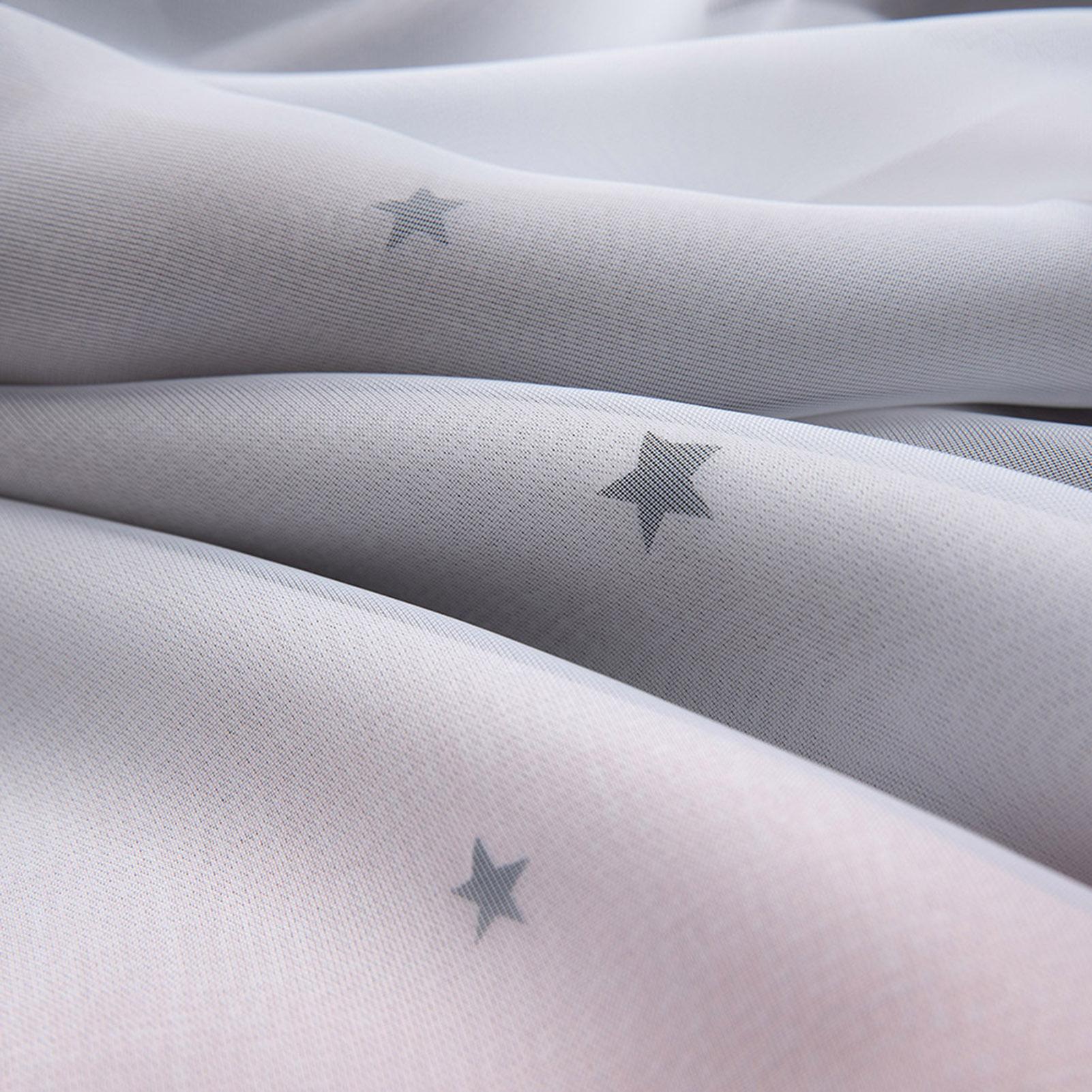 Звездные шторы Звезды Затемняющие шторы для детской комнаты девочки Гостиная Красочные двухслойные звездные оконные шторы, 1 40 W x 52 L серый