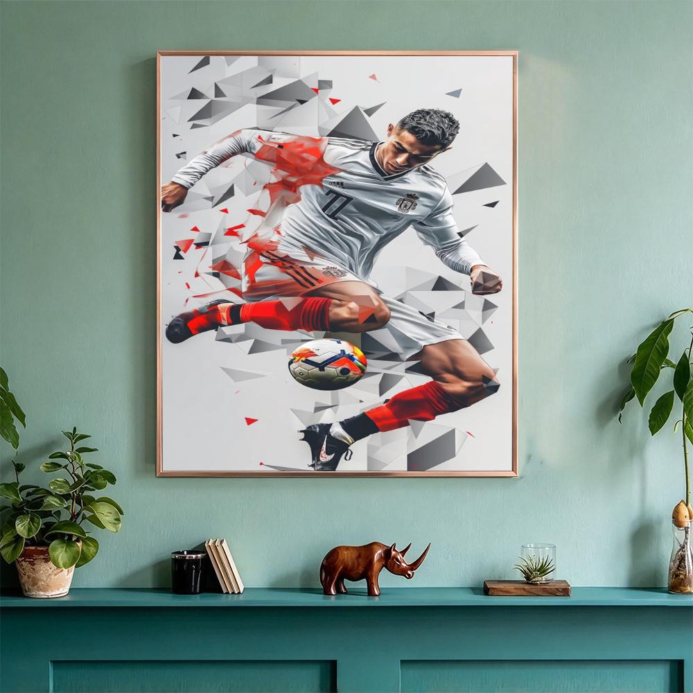 Cristiano Ronaldo 5D Diamond Painting Round Diamond Rhinestones Mosaic Diamond Embroidery Wall Paintings Rhinestones Gift Frameless
