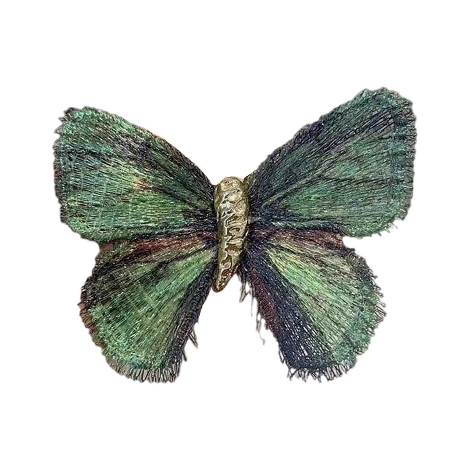 

Элегантная брошь-бабочка с вышитыми деталями для женщин, в древнем стиле, для украшения костюма и шарфа, аксессуар для одежды зелёный