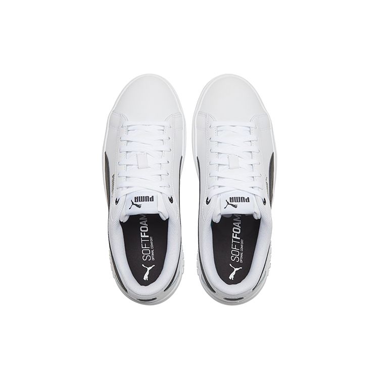 Puma Smash Platform V2 L White Black Women Sneakers 373035-02