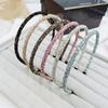 Fascia per capelli morbida in cristallo coreano alla moda per donne, con strass, perline, castone, accessori per capelli da ragazza, copricapo semplice